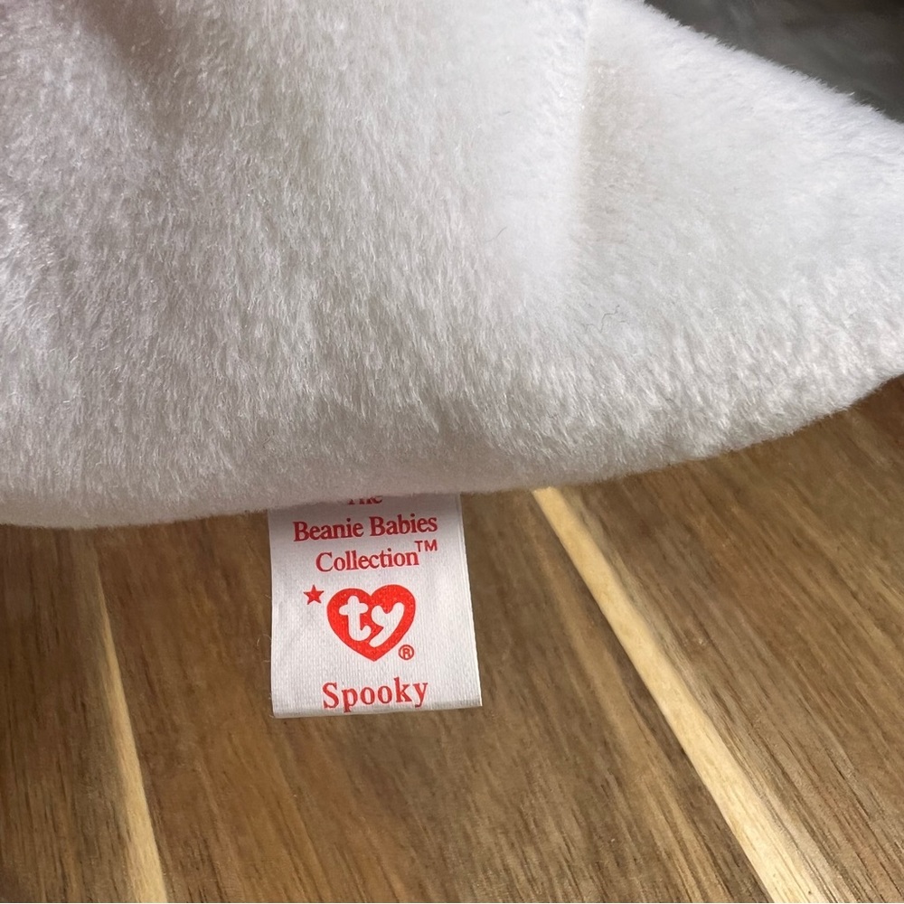 Vintage TY 1995 Spooky Ghost Beanie Baby - Picture 7 of 10